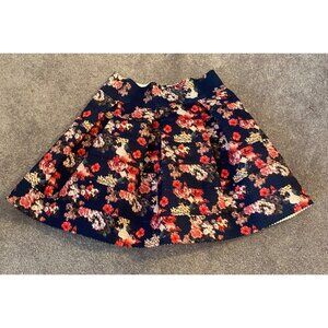 Floral Pleated Skirt By Xhilaration Elastic Waistband Large